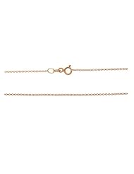 14K Rose Gold - 18" 0.6 MM. Round Rolo Necklace Gold Chain