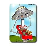 Londons Times Funny Aliens Cartoons - Illegal Abducted Aliens - Light Switch Covers - single toggle switch