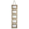 Chic & Shabby Rustic Natural Wooden Five Hanging Photo Frame Large 6x4"