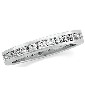 Genuine IceCarats Designer Jewelry Gift Platinum Wedding Band Ring Ring. Size 08.00 (1 1/4 Ct Tw) Diamond Eternity Band In Platinum Size 8