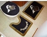 NCAA Purdue Boilermakers 3-Piece Bath Rug Set