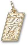 Portland Trail Blazers Logo 3/8" Sterling Silver Charm/Pendant