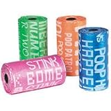 ClearQuest Brights Graffiti Style Poop Pick-up Pet Waste Bags assorted-color- 20-count