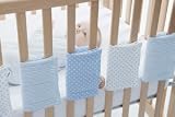 Hippychick Bumpsters Individual Cot Bar Bumpers in Assorted Pack (Blue, Large)