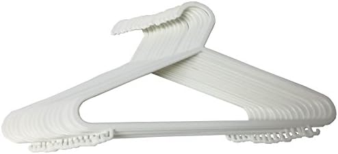 16 Pk Plastic Clothes Hanger for Baby &amp; Toddle Clothes- White