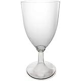 Party Essentials WINEBOX-6 Hard Plastic 1-Piece Wine Glass, 8-Ounce Capacity, Clear (Case of 48)