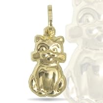Jewelco London 9ct Yellow gold Cat Charm ( 0.6g )