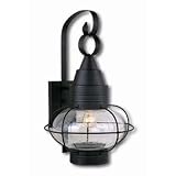 Onion-TB - 1 Light Large Nautical Outdoor Lighting Wall Lamp Fixture - Textured Black - B2529