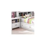 South Shore 3650-062 Tiara Night Stand Kids Nightstand, Pure