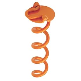 Liberty Outdoor ANCFR10-ORG-A Folding Ring Spiral Anchor, Orange, 10-Inch