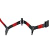 NZXT CB 44SATA-R Singled Sleeved 4-Pin Molex to 4 SATA Premium Connector Cable (Red)