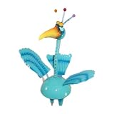 Geeky Beeks Garden Stake Decor Yard Art Blue Bird