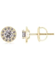 1 ct Solitaire Diamond Stud Earrings in Yellow Gold
