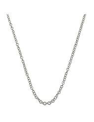 18 Karat White Gold Cable Chain (1 mm Thick, 18 inch)