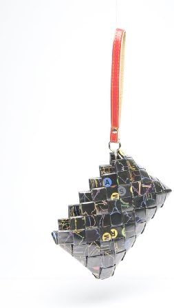Nahui Ollin: MTA Subway Map Black Clutch Wristlet
