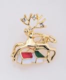 31Ro4YxUUCL. SL160  Gold Christmas Rudolph Reindeer Pin Brooch