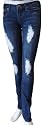 Destroyed Dark Wash Skinny Jeans