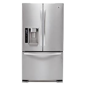 LG : LFX25975ST 24.7 cu. ft. French Door Refrigerator with 3 Tempered Glass Shelves Stainless Steel