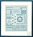 Classic blue ABC sampler. Counted cross stitch kit