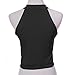 DZT1968® Women Girl Sexy Low-Cut Hollow Out Sleeveless Crop Vest Tops Bra (US 4=Asia S, Black)