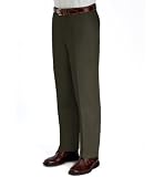 31RoNArPdzL. SL160  Wrinkle Resistant Cotton Twill Plain Front Pants