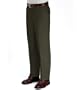 Wrinkle-Resistant Cotton Twill Plain Front Pants
