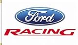 Ford Racing White Background 3x5 Flag