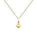 14K Yellow Gold Tiny Heart Charm Pendant with Yellow Gold 0.65mm Box Link Chain Necklace with Spring Ring Clasp - Pendant Necklace Combination (Different Chain Lengths Available)