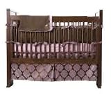 Fawn: Bedding Crib Sheet - Zinnia Roll - Brown/Pink