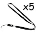 COSMOS 5 pcs Black Neck Strap Band Lanyard For Camera Cell phone ipod mp3 mp4 and other Electronic Devices