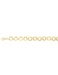 14k Hammered Circle Link Bracelet