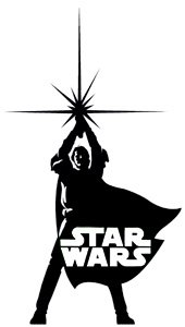  Star Wars Classic Jedi Standing Window Decal Sticker S SW 0052 R