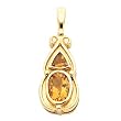 14K Yellow Gold Citrine Pendant