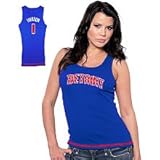 Majestic Threads Detroit Pistons Allen Iverson Womens Tank W/ Swarovski Crystals Small