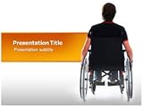 Wheelchair Man powerpoint template| Wheelchair Man background| disability ppt themes