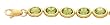 14k Gold & Peridot Oval Stone Bracelet- 7 IN