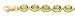14k Gold & Peridot Oval Stone Bracelet- 7 IN