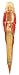 Enlighten Buddha Pen - Sold in Pack of 6 - Cold Cast Resin - 6'' Length