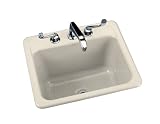 KOHLER 6749-3-47 Glen Falls Self-Rimming Laundry Sink, Almond