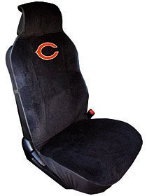 Chicago Bears Seat Cover Made Out Of A Durable Poly-Velour Material Stain Resistant