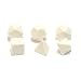 Opaque 16mm Polyhedral White Set of 6 Blank Dice