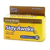 Good Sense Maximum Strength Stay Awake Caffeine Tablets, 200 mg 40 ea