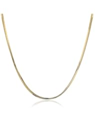 Goldtone Finish Silver 16" and 18" Snake Chain Necklaces, Set of Two