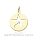 14k Yellow Gold Houston Astros Circle Star Pendant