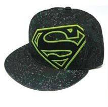  Superman Logo and Stars Flat Bill Baseball Cap