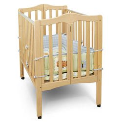 Folding 2-in-1 Portable Crib - Natural