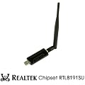 GMYLE (TM) Wireless N/G 802.11n/g USB WiFi WLAN Network Adapter (Realtek RTL8191US) with high gain 5dBi Antenna Up to 300Mbps