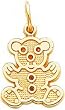 10K Yellow Gold Teddy Bear Charm
