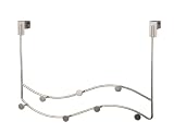 Spectrum 64978 Sweep 7-Hook Double Rack Over-The-Door, Satin Nickel