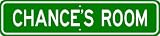CHANCE ROOM SIGN - Personalized Gift Boy or Girl, Aluminum
